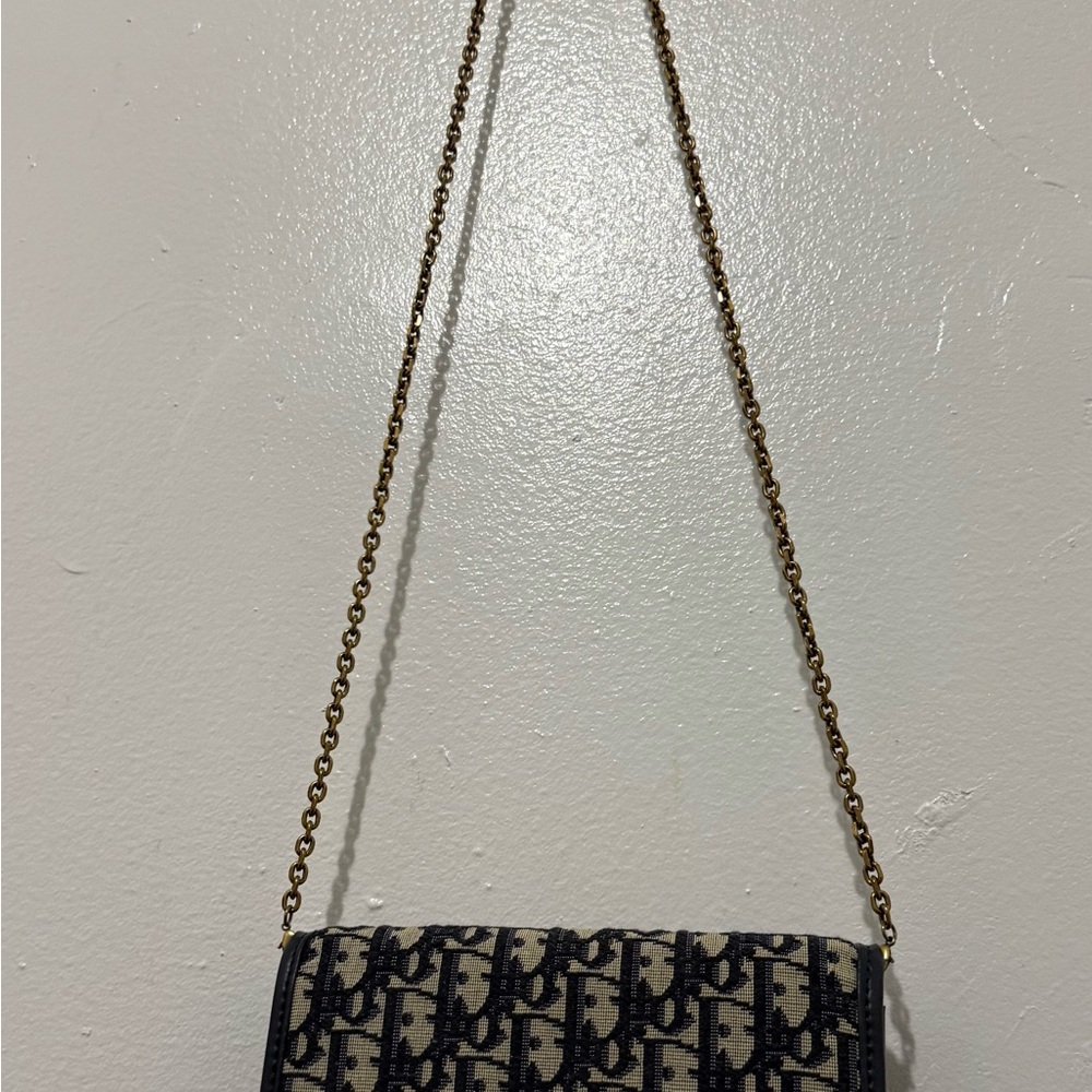 Dior Montaigne Oblique Waist Bag Black Chain Crossbody Bag - Picture 8 of 11